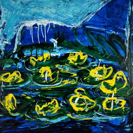 石版画 Schifano - Mario Schifano (1934–1998) - Acquatico - Enamel screen printing - 1988