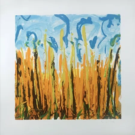 丝网印刷 Schifano - Mario Schifano (1934–1998) – Campo Basso – Enamel screen printing, 29-colour printing on Magnani di Pescia paper – 1988