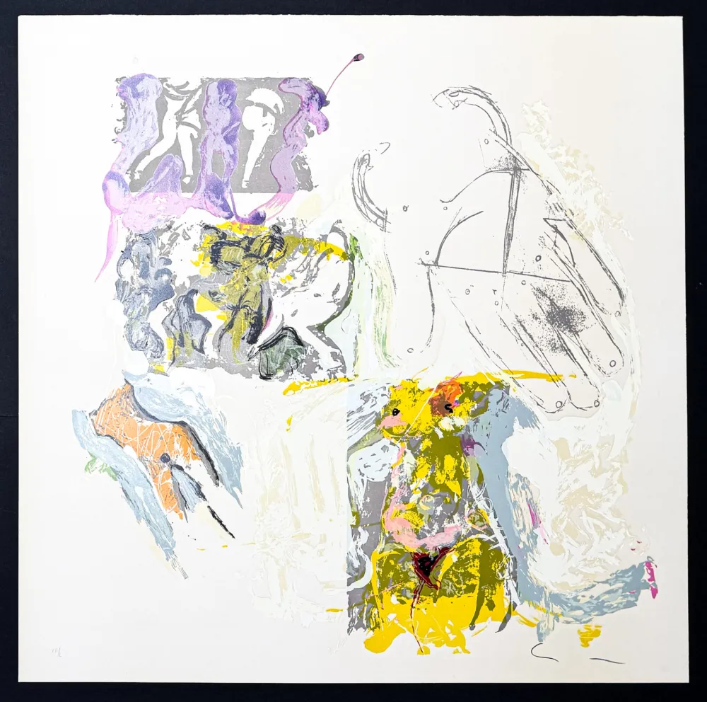 石版画 Schifano - Mario Schifano (1934–1998) – Sensuale – Lithograph with screen printing on paper – 1988