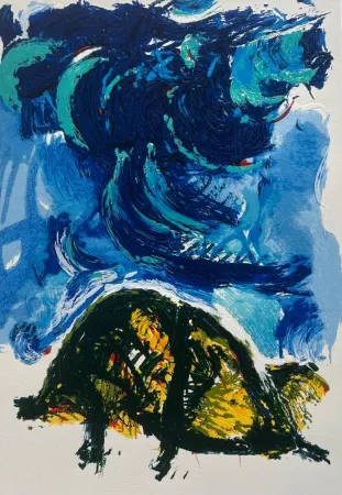 丝网印刷 Schifano - Tartaruga