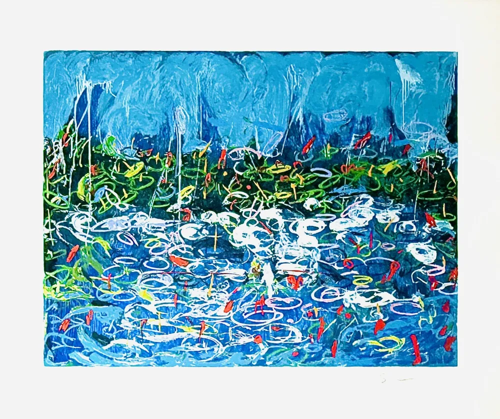 丝网印刷 Schifano - Tela francese