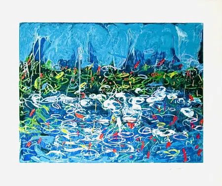 丝网印刷 Schifano - Tela francese