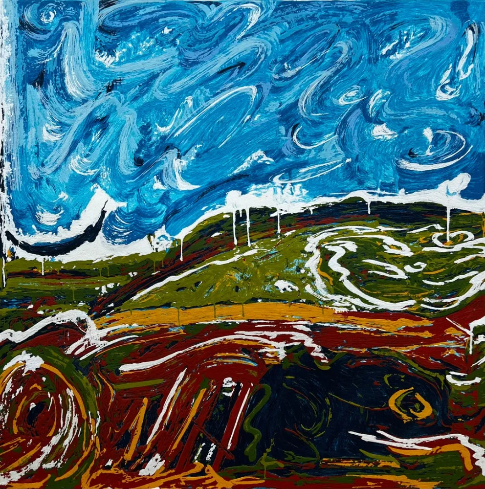 丝网印刷 Schifano - Veduta italiana