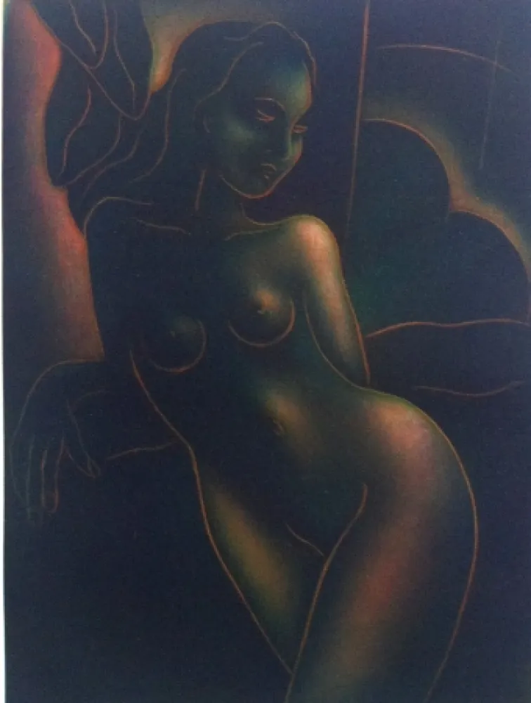 美柔汀铜版画 Schkolnyk - 0mbrée de lune