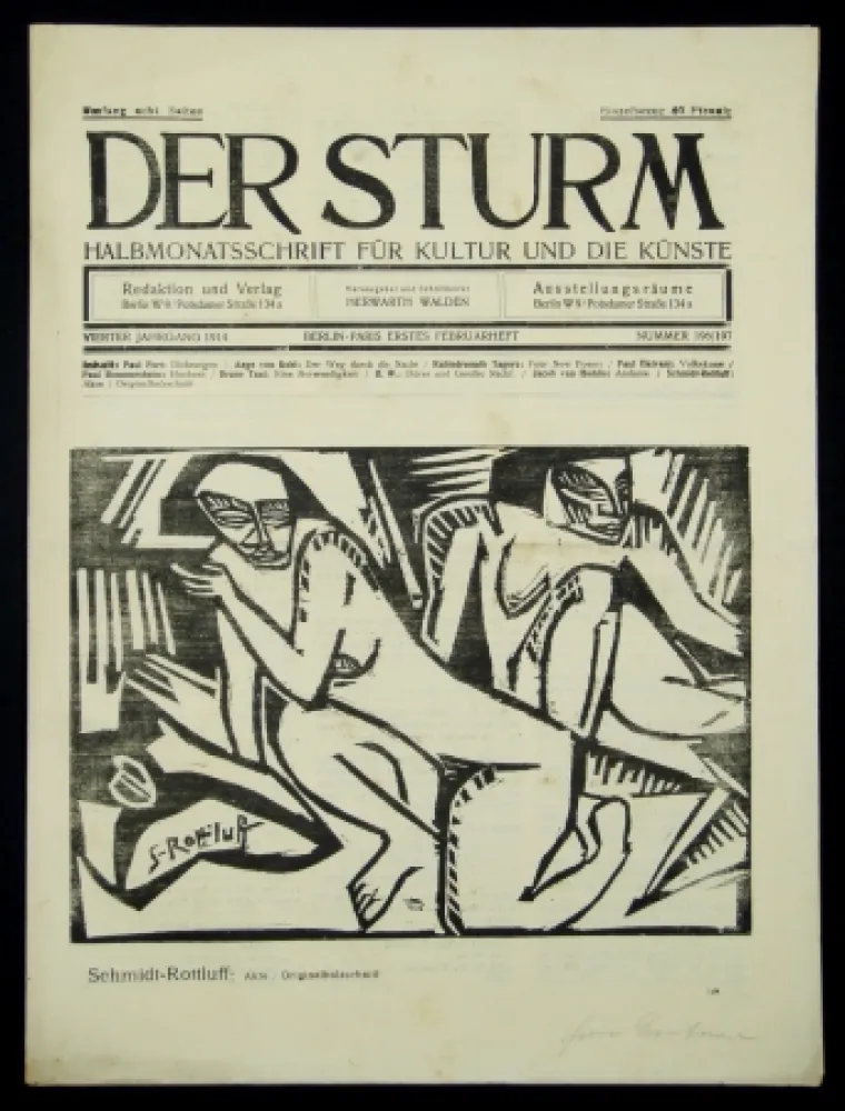 木刻 Schmidt-Rottluff - Akte (Nudes)