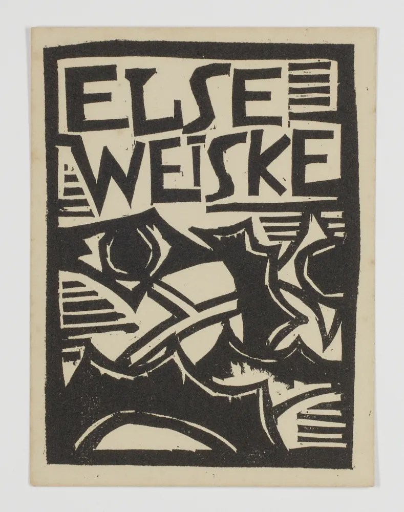 木刻 Schmidt-Rottluff - Exlibris Else Weiske