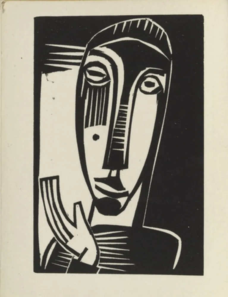 木刻 Schmidt-Rottluff - Kleine Prophetin / Small Prophetess