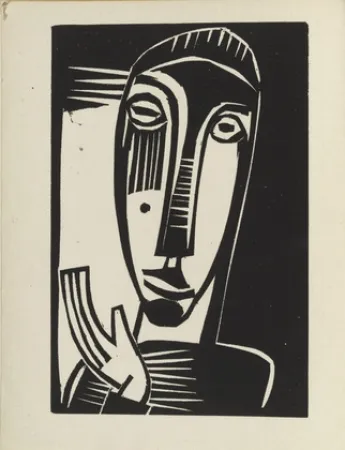 木刻 Schmidt-Rottluff - Kleine Prophetin / Small Prophetess