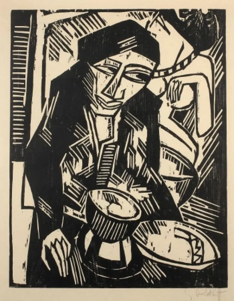 木刻 Schmidt-Rottluff - Melancholie
