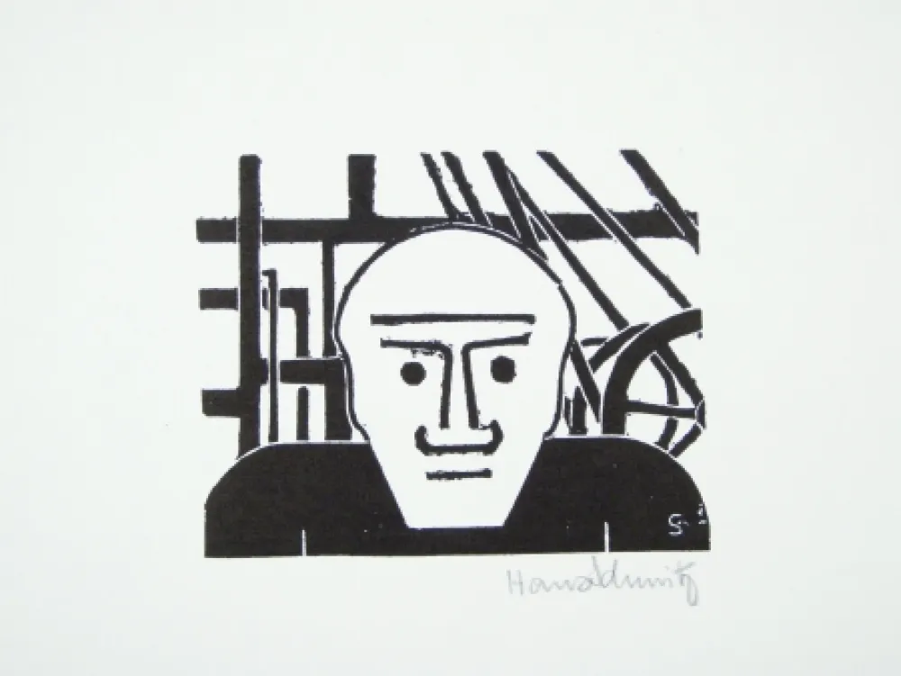 油毡版画 Schmitz - Arbeiter (Worker)