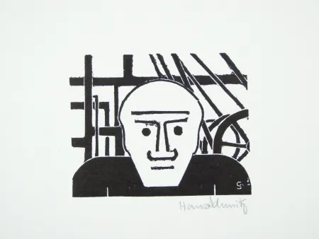 油毡版画 Schmitz - Arbeiter (Worker)