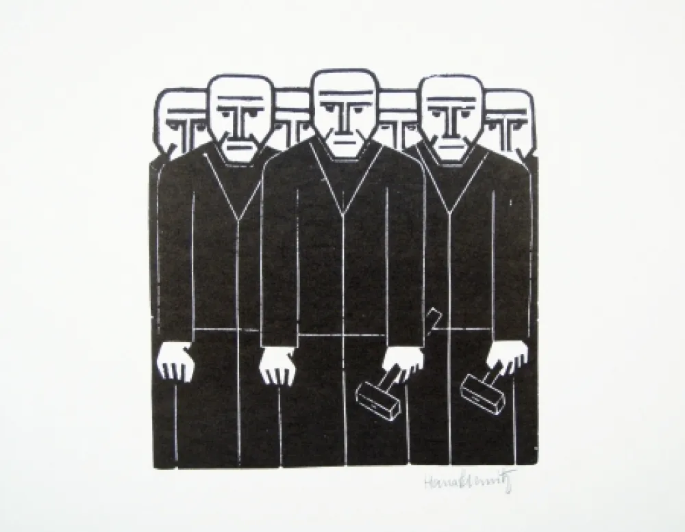 油毡版画 Schmitz - Die Masse (The Mass)