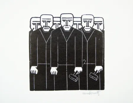 油毡版画 Schmitz - Die Masse (The Mass)
