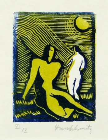油毡版画 Schmitz - Paar (Couple)