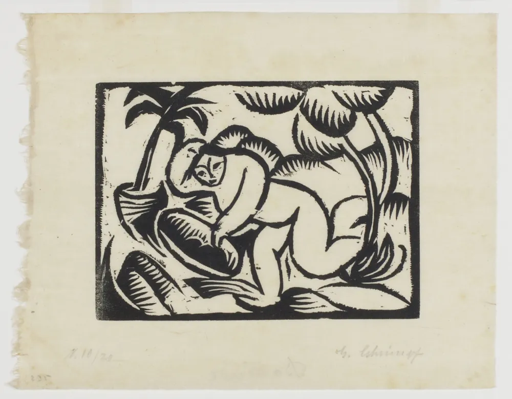 木刻 Schrimpf - Badende