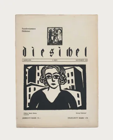 木刻 Schrimpf - Bildnis Maria Uhden (Portrait of Maria Uhden)