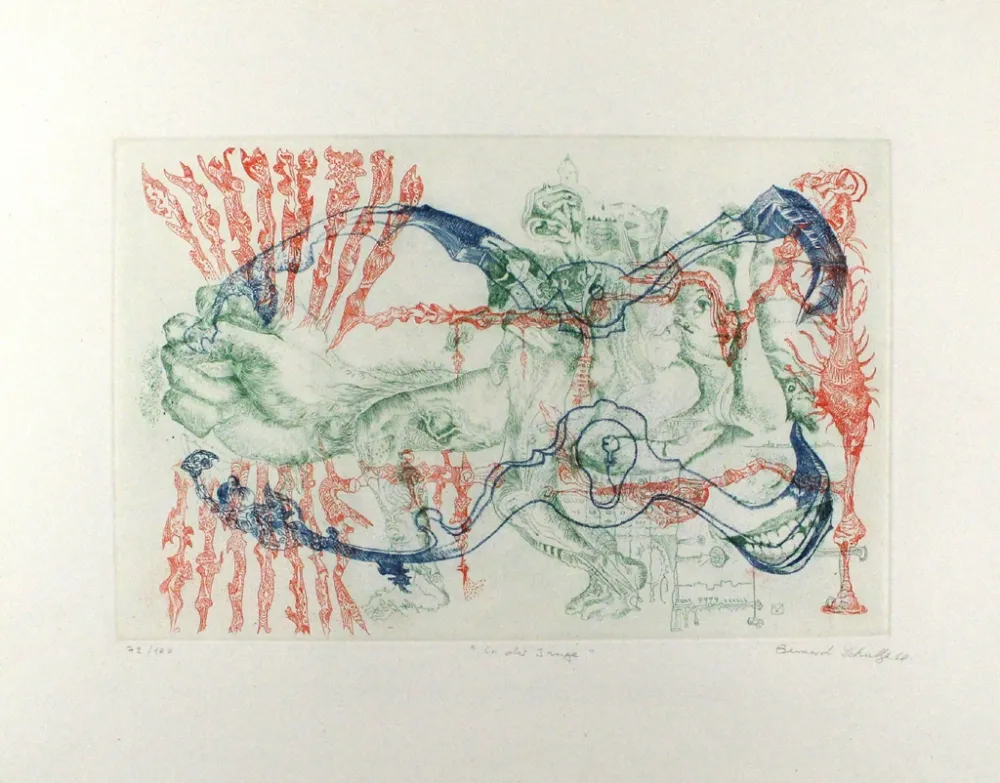 版画 Schultze - In der Zange