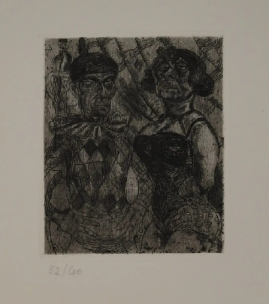 蚀刻版画 Schürch - Artistenpaar