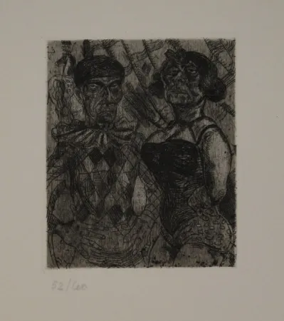 蚀刻版画 Schürch - Artistenpaar