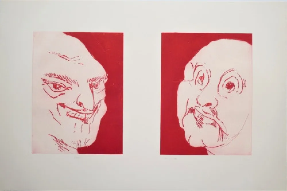 版画 Schütte - Alte Freunde (Old friends) 2