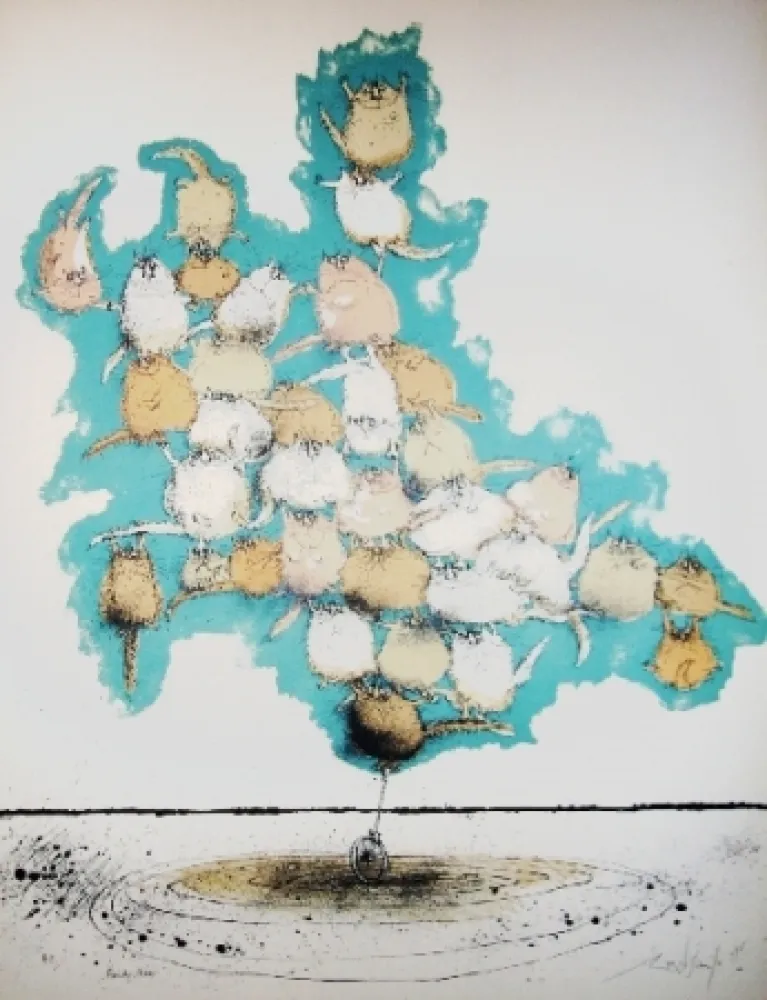 石版画 Searle - Family Man