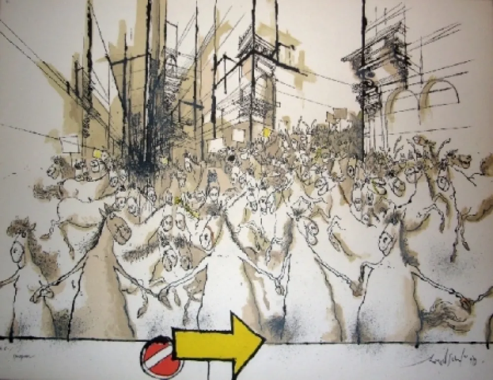 石版画 Searle - Horsepower