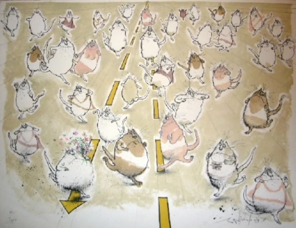 石版画 Searle - Joggers