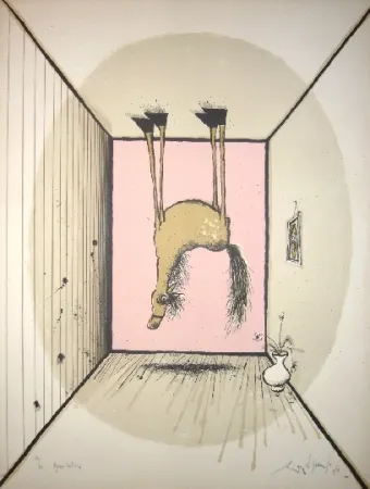 石版画 Searle - Pegasus returns