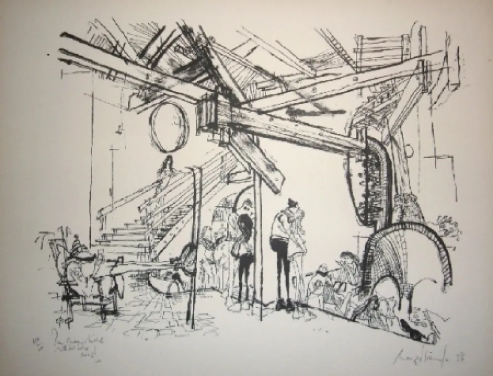 石版画 Searle - Ski