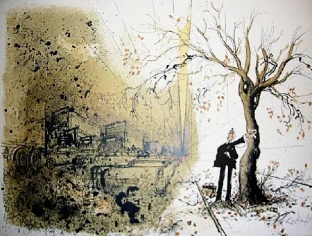 石版画 Searle - The Casualty