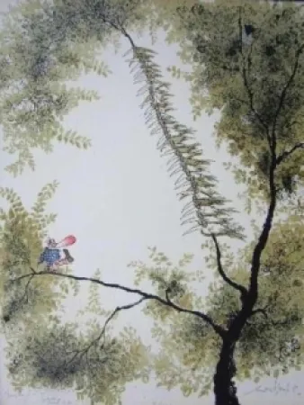 石版画 Searle - The clown