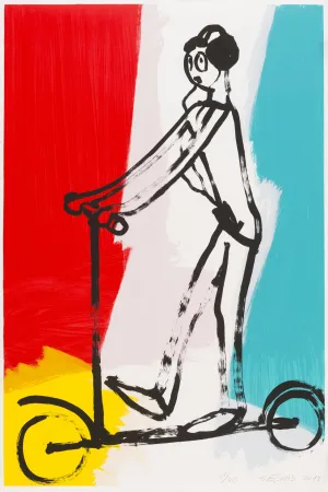 丝网印刷 Séchas - Trottinette