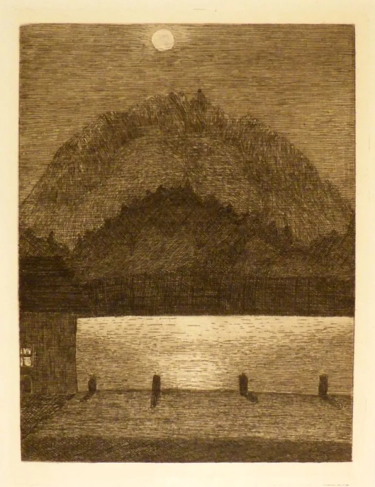 版画 Segantini - Engadina