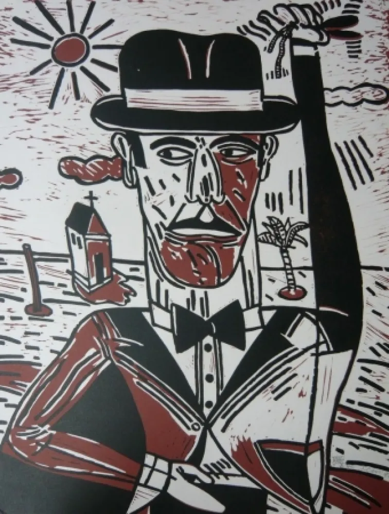 石版画 Segui - Homme aux castagnettes