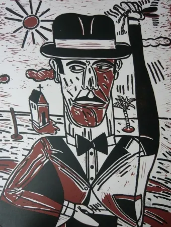 石版画 Segui - Homme aux castagnettes