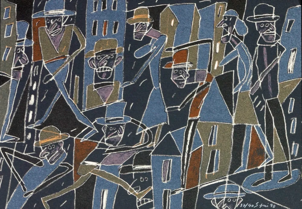 石版画 Segui - Le froid bleu des contre nuits 2