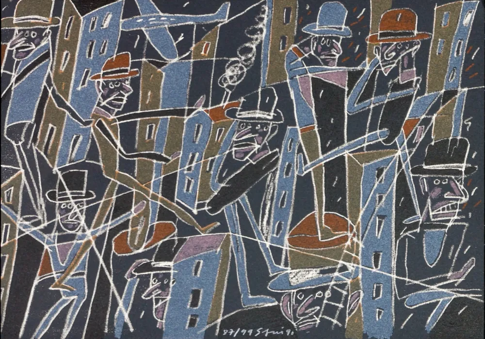 石版画 Segui - Le froid bleu des contre nuits 6