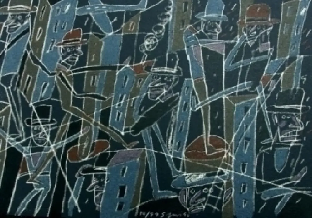 石版画 Segui - Le froid bleu des contre-nuits