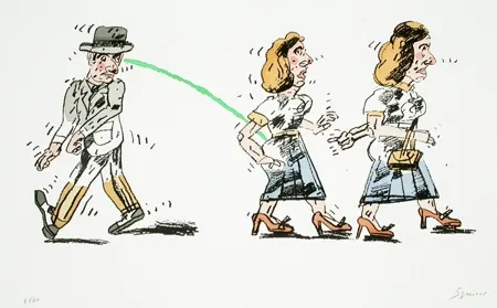 石版画 Segui - Regard furieux