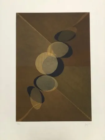 丝网印刷 Sempere - Movimientos del circulo