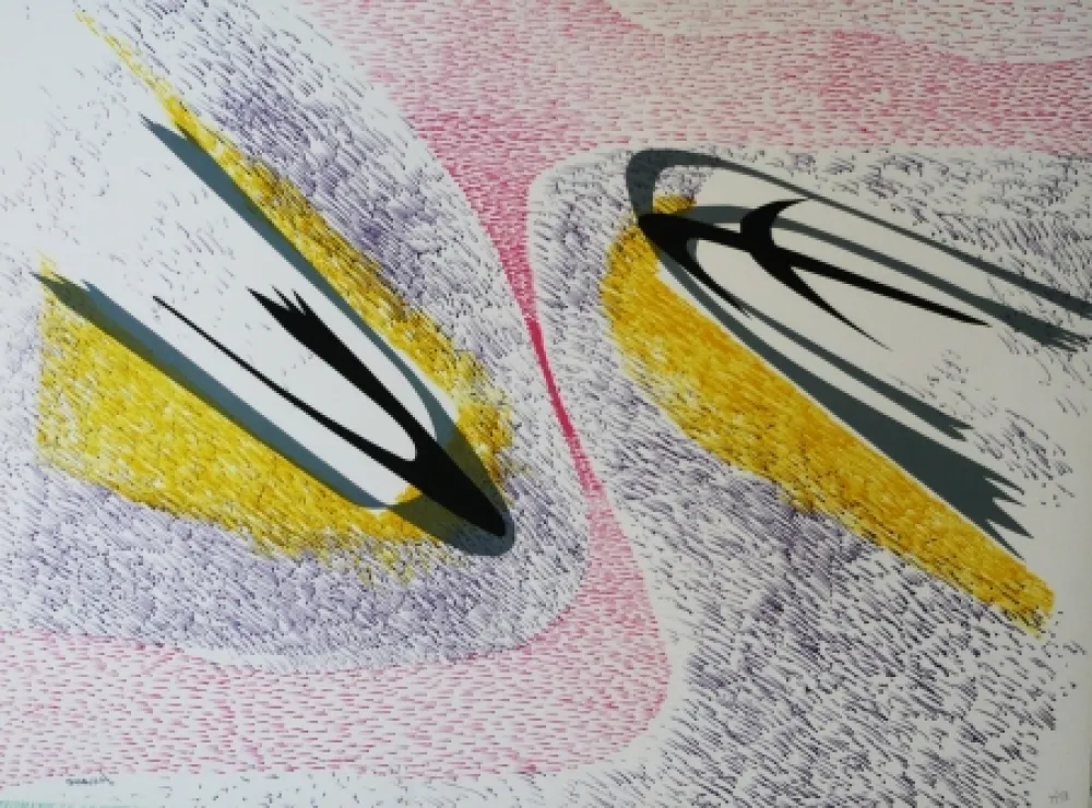 石版画 Serrano - Dialogue spatial