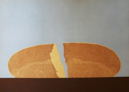 石版画 Serrano - Pan en azul