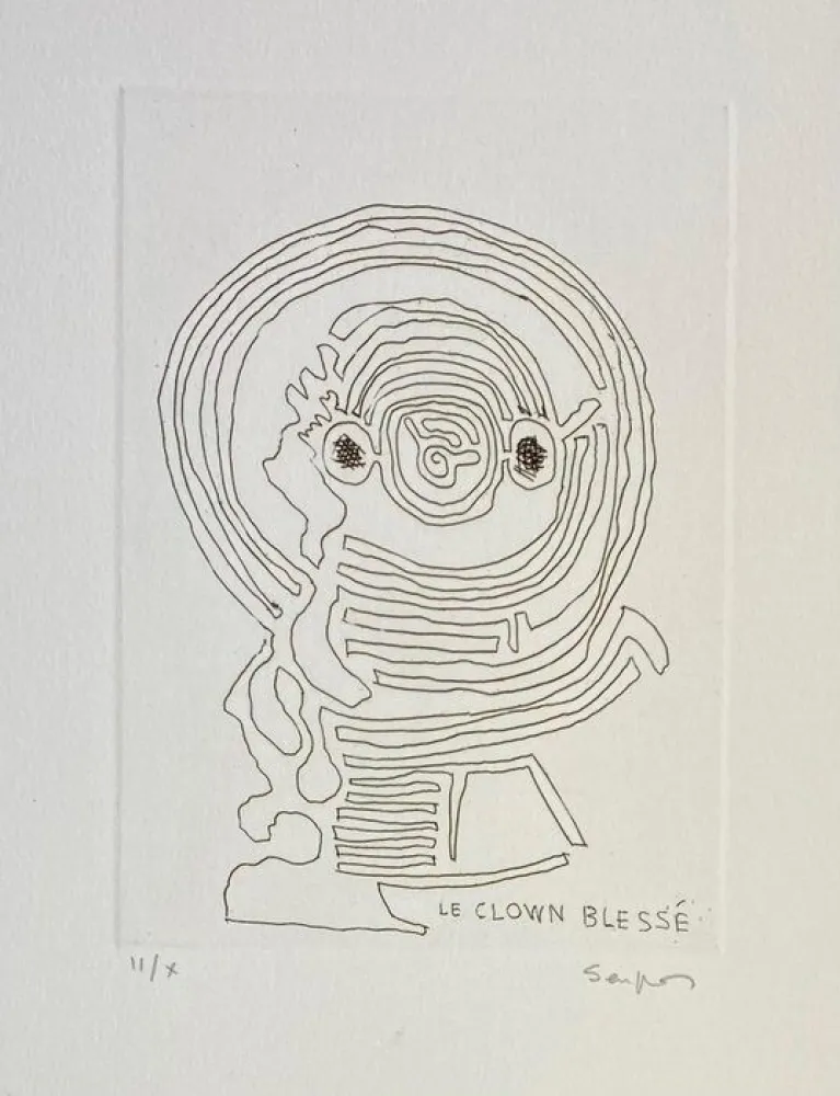 版画 Seuphor - Onze essais de voix pour un chant du soir