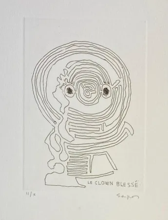 版画 Seuphor - Onze essais de voix pour un chant du soir