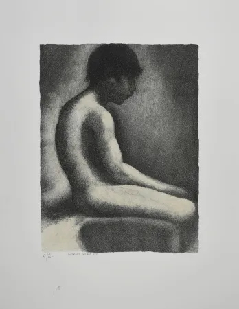 石版画 Seurat - NU ASSIS / SEATED NUDE, 1883