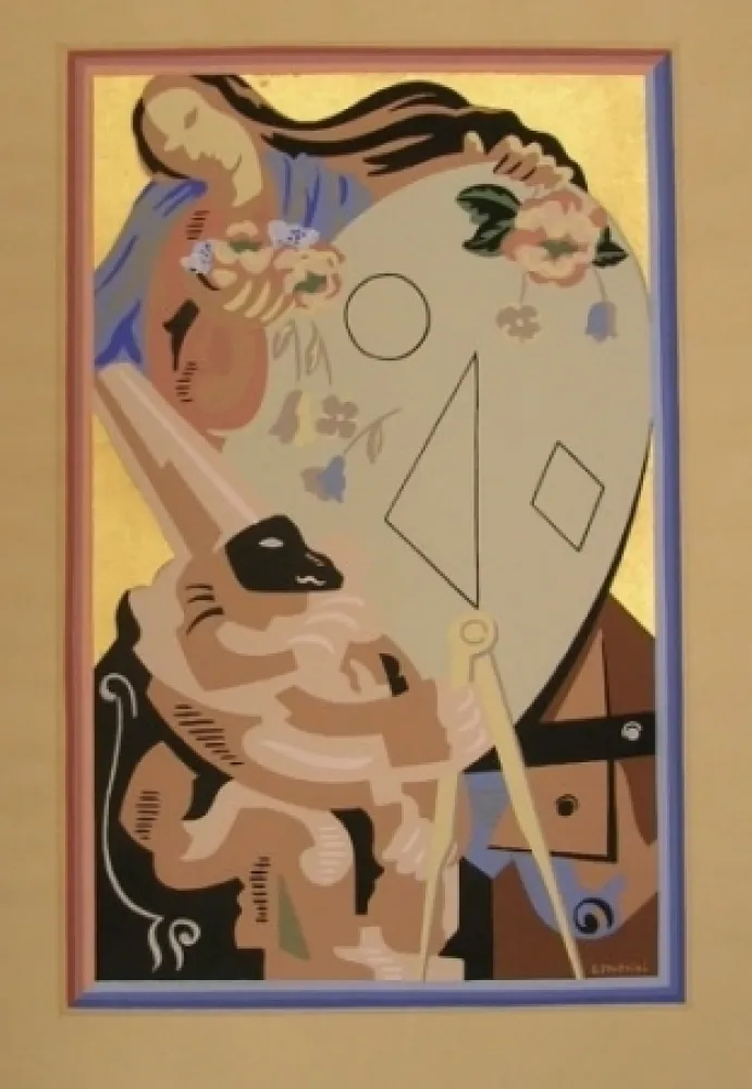 镂版印刷 Severini - Epilogue (da Fleurs et Masques)