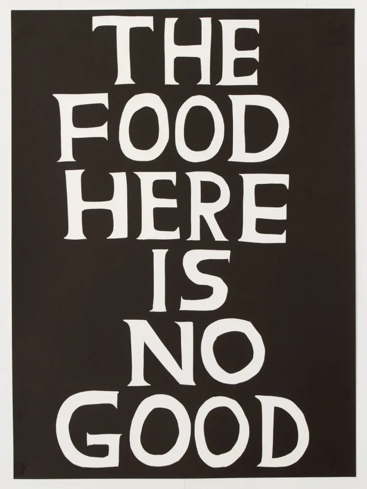 油毡版画 Shrigley - The food here is no good