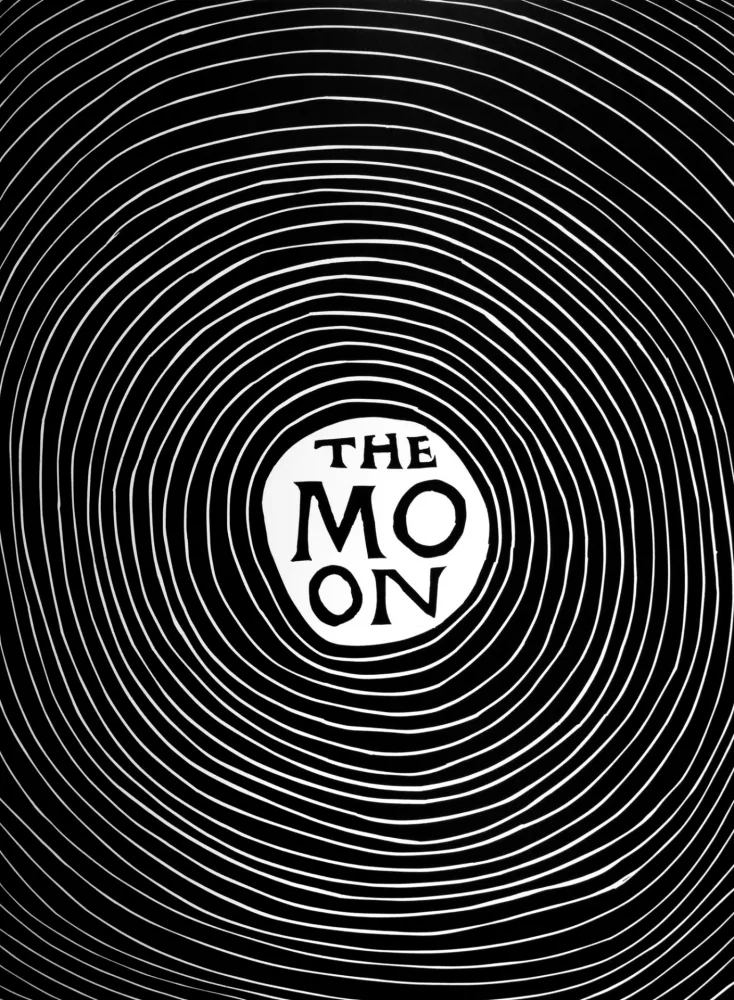 油毡版画 Shrigley - The Moon
