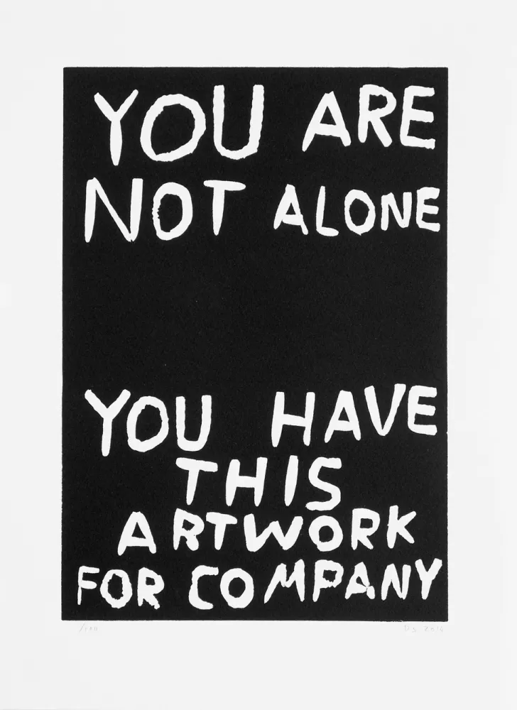 油毡版画 Shrigley - You are not alone