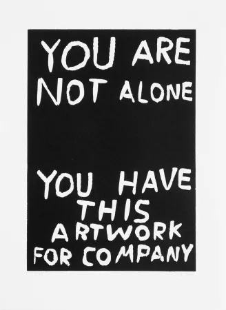 油毡版画 Shrigley - You are not alone